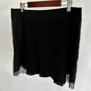 Madewell Silk Lace Inset Mini Skirt